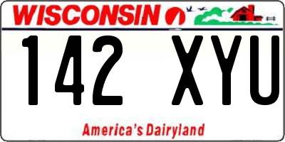 WI license plate 142XYU