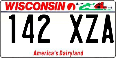 WI license plate 142XZA