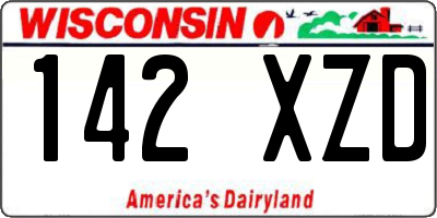 WI license plate 142XZD