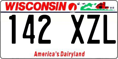 WI license plate 142XZL