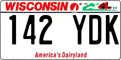 WI license plate 142YDK