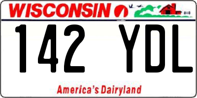 WI license plate 142YDL