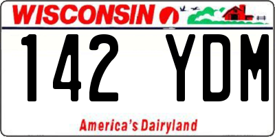 WI license plate 142YDM