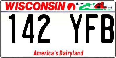 WI license plate 142YFB