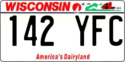 WI license plate 142YFC