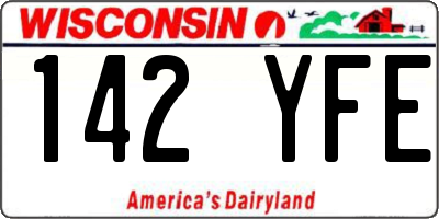 WI license plate 142YFE