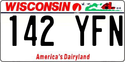 WI license plate 142YFN