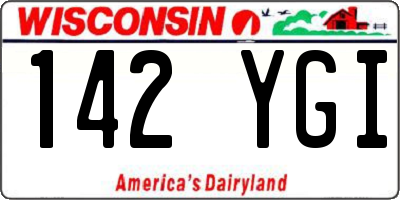 WI license plate 142YGI