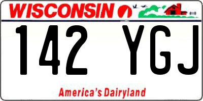 WI license plate 142YGJ