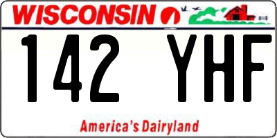 WI license plate 142YHF