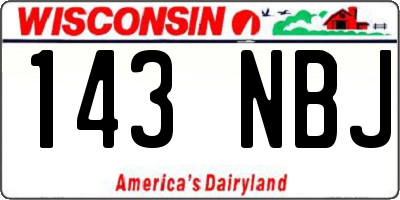 WI license plate 143NBJ