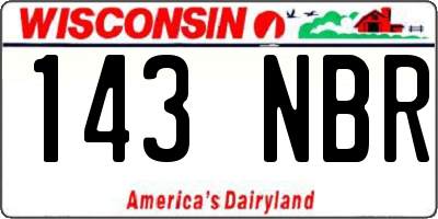 WI license plate 143NBR