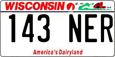 WI license plate 143NER
