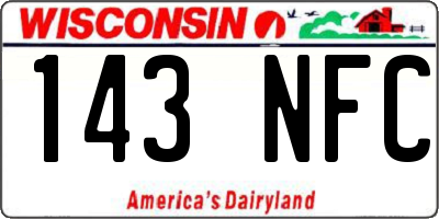 WI license plate 143NFC