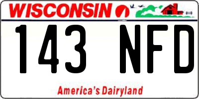 WI license plate 143NFD