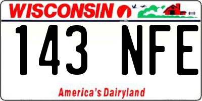 WI license plate 143NFE