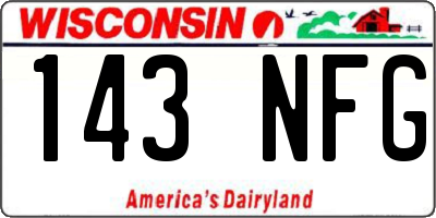 WI license plate 143NFG