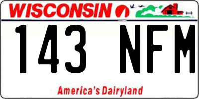WI license plate 143NFM