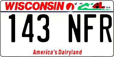 WI license plate 143NFR
