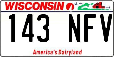 WI license plate 143NFV
