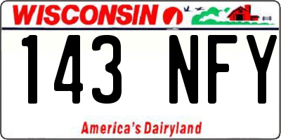 WI license plate 143NFY