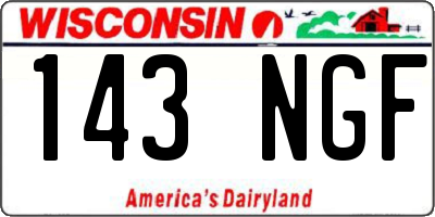 WI license plate 143NGF