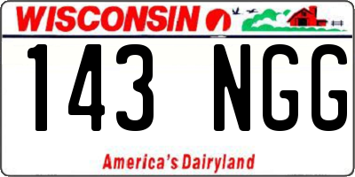 WI license plate 143NGG