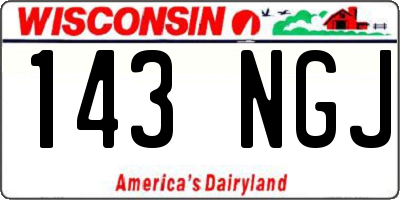 WI license plate 143NGJ