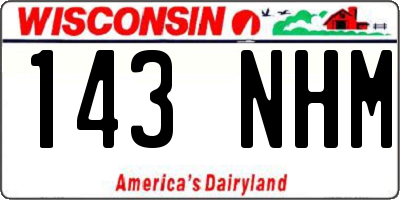 WI license plate 143NHM