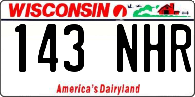 WI license plate 143NHR