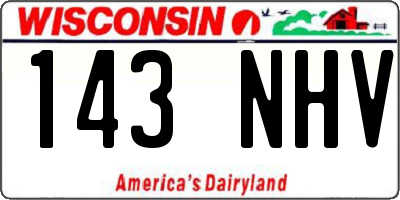 WI license plate 143NHV