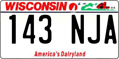 WI license plate 143NJA