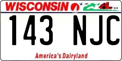 WI license plate 143NJC