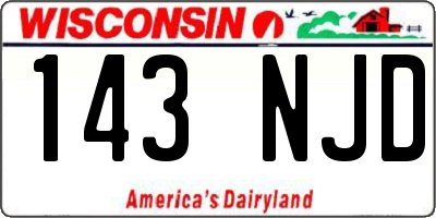 WI license plate 143NJD