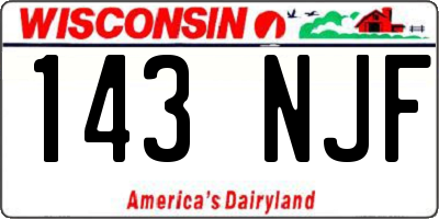 WI license plate 143NJF