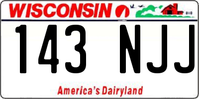 WI license plate 143NJJ