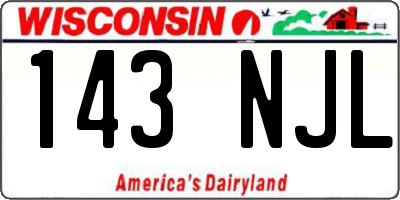 WI license plate 143NJL