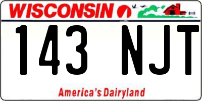 WI license plate 143NJT