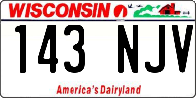 WI license plate 143NJV