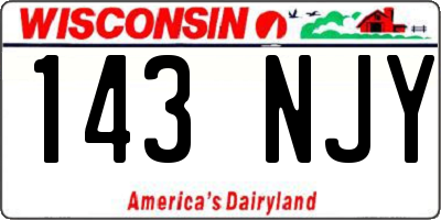 WI license plate 143NJY