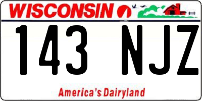 WI license plate 143NJZ