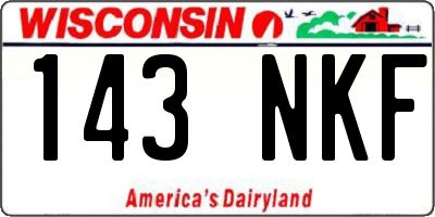 WI license plate 143NKF
