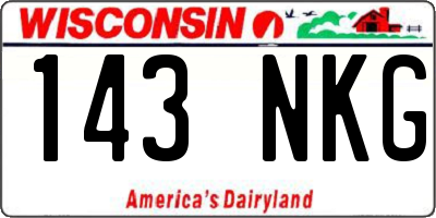 WI license plate 143NKG