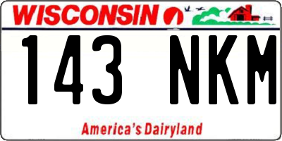 WI license plate 143NKM