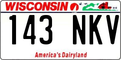 WI license plate 143NKV