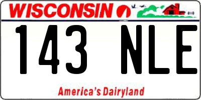 WI license plate 143NLE