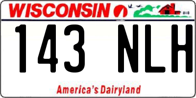 WI license plate 143NLH
