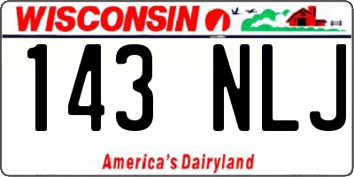 WI license plate 143NLJ