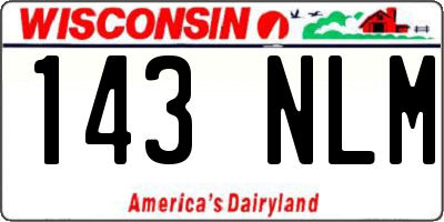 WI license plate 143NLM