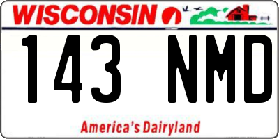 WI license plate 143NMD